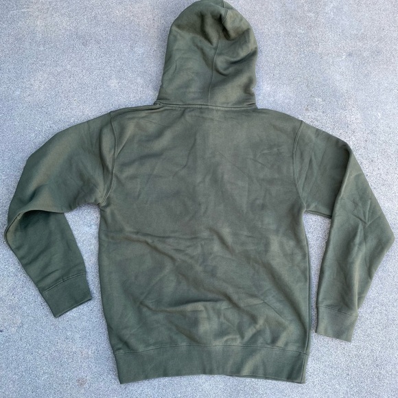 Zipper Hoodie Army Green Sweatshirt - Picture 7 of 14